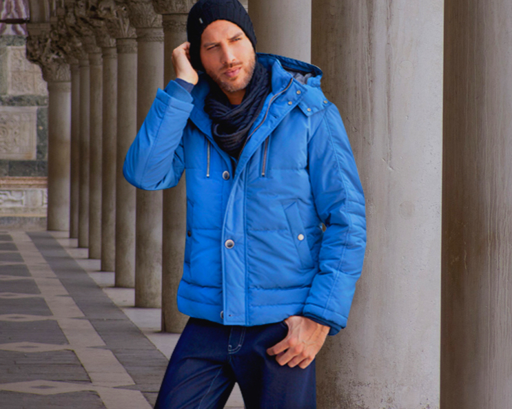 Blue technical jacket