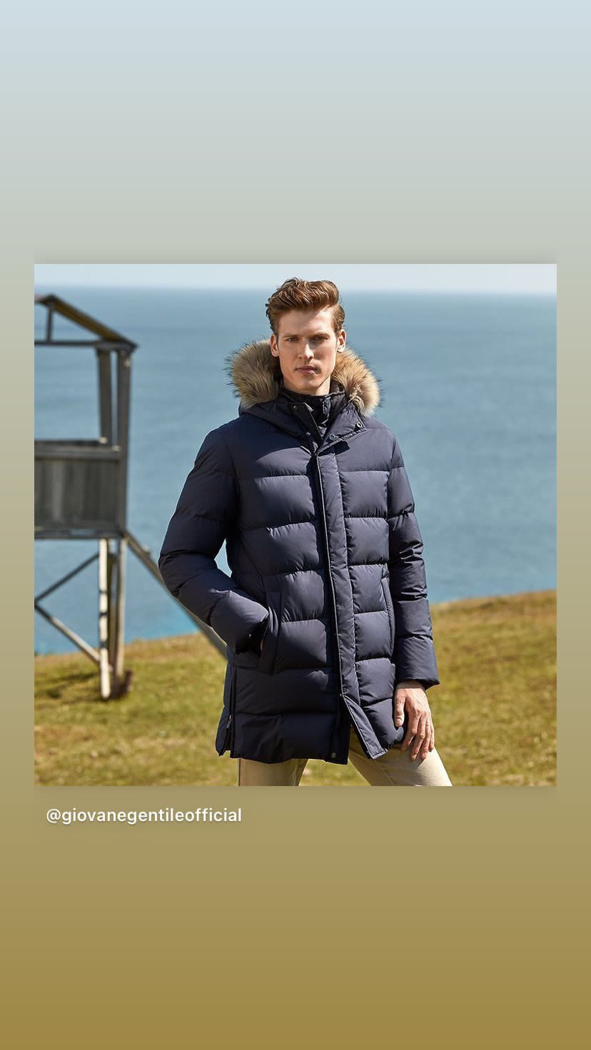 Made Tekstil navy down coat