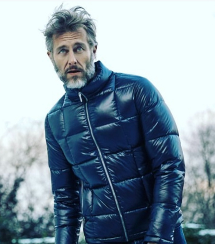 Made Tekstil blue puffer jacket