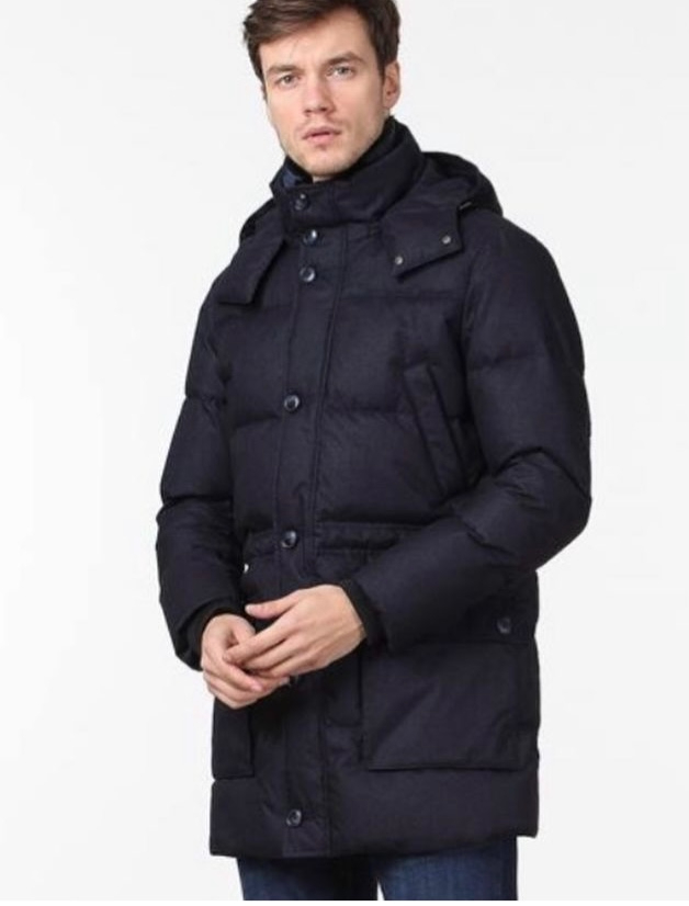 Made Tekstil black long puffer coat