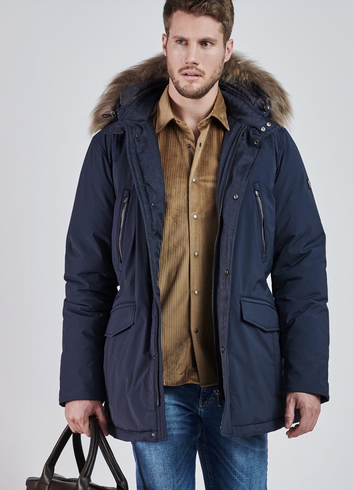 Made Tekstil Navy field jacket front view